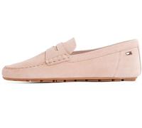 Tommy Hilfiger Mocasines Mujer Flag Soft Suede Loafer Elegante, Marrón (Claystone), 39