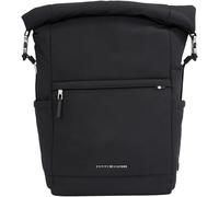 Tommy Hilfiger Mochila Hombre Rolltop Backpack Equipaje de mano, Schwarz (Negro), Talla Única