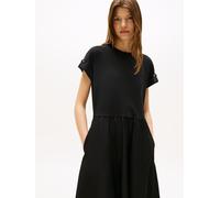 Tommy Hilfiger Vestido Mujer Modern Cody Midi Mix Fit & Flare, Negro (Black), M