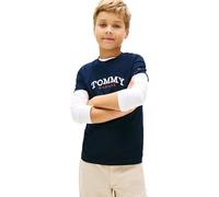 Tommy Hilfiger Monogram Graphic T-Shirt Kb0kb10263 Camisetas, Blue (Dark Night Navy), 12 años para Niños