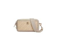 Tommy Hilfiger Monoplay - Bolso bandolera de piel con monograma, color beige, beige