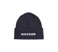 Tommy Hilfiger Monotype - Gorro de punto para hombre, Azul espacial, Talla única