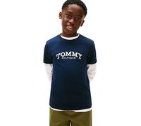 Tommy Hilfiger Camiseta Monotype Print KB0KB10051 manga corta Azul (Dark Night Navy) niños 12 años