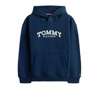 Tommy Hilfiger Monotype Print Hoodie Kb0kb10028 Sudadera con Capucha, Blue (Dark Night Navy), 14 años para Niños