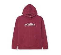 Tommy Hilfiger Monotype Print Hoodie Kb0kb10028 Sudadera con Capucha, Purple (Rich Cherry), 16 años para Niños