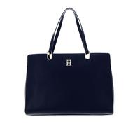 Tommy Hilfiger Mujer Bolso TH Timeless Satchel con Bolsillos Interiores, Azul (Space Blue), Talla Única
