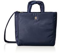 Tommy Hilfiger Mujer Bolso Tote TH Flow Tote Solid con Cremallera, Azul (Space Blue), Talla Única