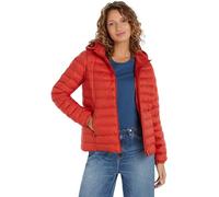 Tommy Hilfiger Mujer Cazadora Padded Global Stripe Jacket Cazadora de Entretiempo, Rojo (Terra Red), XXS