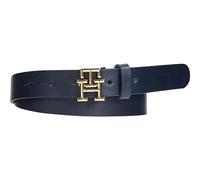 Tommy Hilfiger TH Logo Cinturón Piel 80 cm azul