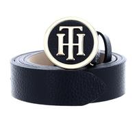 Tommy Hilfiger Cinturón con hebilla redonda de cuero 95 cm negro