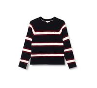 Tommy Hilfiger Mujer Jersey C-Neck Sweater Jersey de punto, Multicolor (Rouge/Ecru/ Desert Sky Stp), 50
