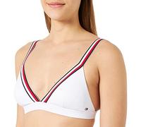 Tommy Hilfiger Mujer Parte Superior de Bikini de Triángulo con Relleno, Blanco (White), S