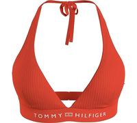 Tommy Hilfiger Mujer Parte Superior de Bikini de Triángulo con Relleno Extraíble, Naranja (Deep Orange), M
