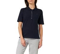 Tommy Hilfiger Mujer Polo de Manga Corta 1985 Pique Polo Regular Fit, Azul (Desert Sky), M