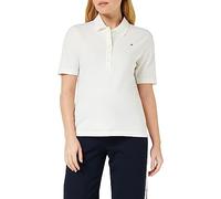 Tommy Hilfiger Mujer Polo de Manga Corta 1985 Pique Polo Regular Fit, Blanco (Ecru), L