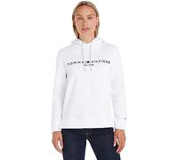 Tommy Hilfiger Mujer Sudadera Heritage con Capucha, Blanco (White), L