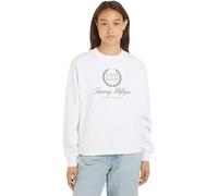 Tommy Hilfiger Mujer Sudadera sin Capucha, Blanco (Th Optic White), XL