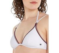 Tommy Hilfiger Mujer Top de bikini bandeau sin relleno, Blanco (Th Optic White), S