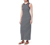 Tommy Hilfiger Mujer Vestido Midi Dress Slim Fit, Multicolor (Dark Night Navy/Ecru STP), M