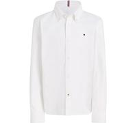 Tommy Hilfiger Niño Camisa Stretch Oxford Elástica, Blanco (White), 14 Años