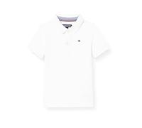 Tommy Hilfiger Niño Polo de Manga Corta de Algodón Orgánico, Blanco (Bright White), 9 Meses