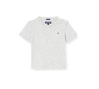 Tommy Hilfiger Niños Boys Basic Vn Knit S/s Camiseta Not Applicable, Gris (Grey Heather 004), 125 (Talla del Fabricante: 5)