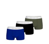 Tommy Hilfiger Calzoncillos bóxer Pack de 3 Hombre Trunks con Logotipo en la Cintura, Multicolor (WDG BLU/Blk/Utlty OLV), L