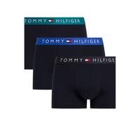 Tommy Hilfiger Calzoncillos bóxer Pack de 3 Hombre Trunks con Logotipo en la Cintura, Multicolor (D Sky/Fmy Ocn/Nob BLU), L