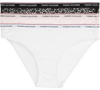 Tommy Hilfiger Pack de 3 Braguitas Tipo Bikini con Encaje para Mujer, Multicolor (Black/White/Light Pink), XS
