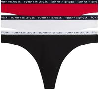 Tommy Hilfiger Pack de 3 Braguitas Tipo Tanga para Mujer, Multicolor (White/Desert Sky/Primary Red), L