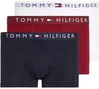 Tommy Hilfiger Pack de 3 Calzoncillos Bóxer Trunks para Hombre Ropa Interior, Multicolor (Des Sky/White/Rouge), XL