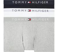 Tommy Hilfiger Pack de 3 Calzoncillos Bóxer Trunks para Hombre Ropa Interior, Multicolor (Grey Htr/White/Desert Sky), XL