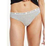 Tommy Hilfiger Pack de 3 Braguitas Tipo Tanga para Mujer, Multicolor (Medium Grey Heather/White/Black), S