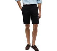 Tommy Hilfiger Pantalón Chino Corto Hombre Denton Twill con cinturón extraíble, Negro (Black), 33W
