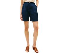 Tommy Hilfiger Pantalón Chino Corto Mujer Linen Blend Pernera Ancha, Azul (Dark Night Navy), 44