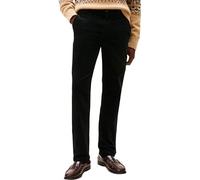 Tommy Hilfiger Pantalón Chino Hombre Denton Corduroy Straight Fit, Negro (Black), 38W/30L