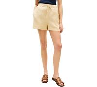 Tommy Hilfiger Pantalón Corto Mujer Linen Pull On con Detalles distintivos de la Marca, Beige (Harvest Wheat), XL