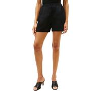 Tommy Hilfiger Pantalón Corto Mujer Linen Pull On con Detalles distintivos de la Marca, Negro (Black), M
