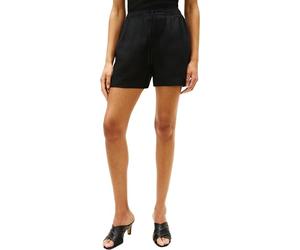 Tommy Hilfiger Pantalón Corto Mujer Linen Pull On con Detalles distintivos de la Marca, Negro (Black), M