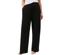 Tommy Hilfiger Pantalón de chándal Mujer Wide Leg con Cintura elástica, Negro (Black), S