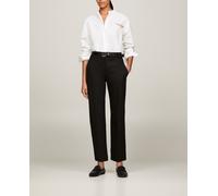 Tommy Hilfiger Pantalón de mujer slim straight chino de cintura media. Negro 38