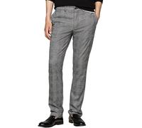 Tommy Hilfiger Pantalón de Tela Hombre Denton Brushed Check Pantalón de Traje, Gris (Turbine Grey), 33W/32L