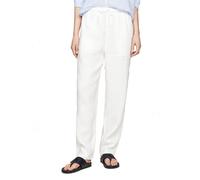 Tommy Hilfiger Pantalón de tela Mujer Casual Linen Pull On Pant Corte cónico, Blanco (Th Optic White), 32