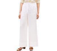 Tommy Hilfiger Pantalón de Tela Mujer Linen Pull On Pants Relaxed Fit, Blanco (TH Optic White), M