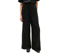 Tommy Hilfiger Pantalón de Tela Mujer Linen Pull On Pants Relaxed Fit, Negro (Black), M