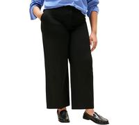 Tommy Hilfiger Pantalón de Tela Mujer Stretch Crop con Pierna Ancha, Negro (Black), 52