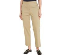 Tommy Hilfiger Pantalón de Tela Mujer Travel Slim Straight Pant Tobillero, Beige (Beige), 40