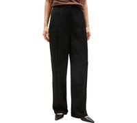 Tommy Hilfiger Pantalón de Tela Mujer Twill Straight Pants Relaxed Fit, Negro (Black), 42