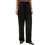Tommy Hilfiger Pantalón de Tela Mujer Twill Straight Pants Relaxed Fit, Negro (Black), 44