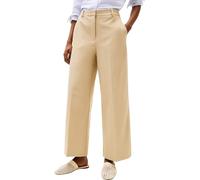 Tommy Hilfiger Pantalón de Tela Mujer Wide Leg Crop tobillero, Beige (Beige), 42W
